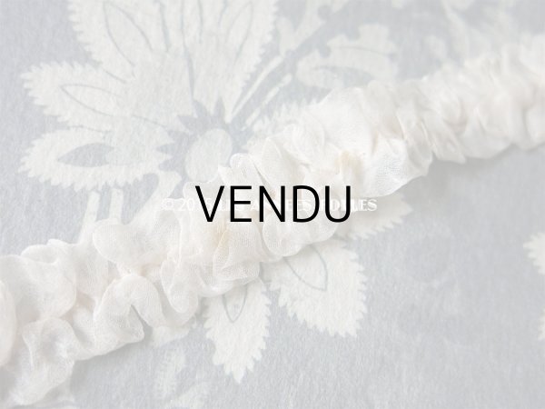 画像4: 1900年代 アンティーク オーガンジーのトリム オフホワイト (4)