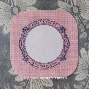 画像: アンティーク パウダーボックスのラベル 透かし文字 - ROGER&GALLET -