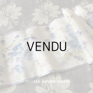 画像: 19世紀末 アンティーク シルク製  ぼかし織り 薔薇模様 幅広リボン 
