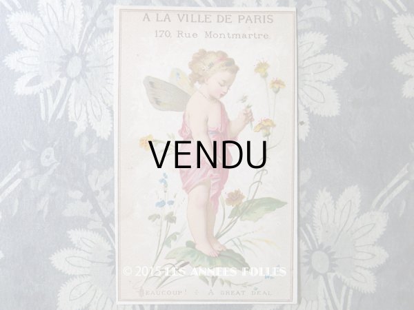 画像1: アンティーク クロモ 花の妖精と花占い BEAUCOUP! A GREAT DEAL - A LA VILLE DE PARIS - (1)