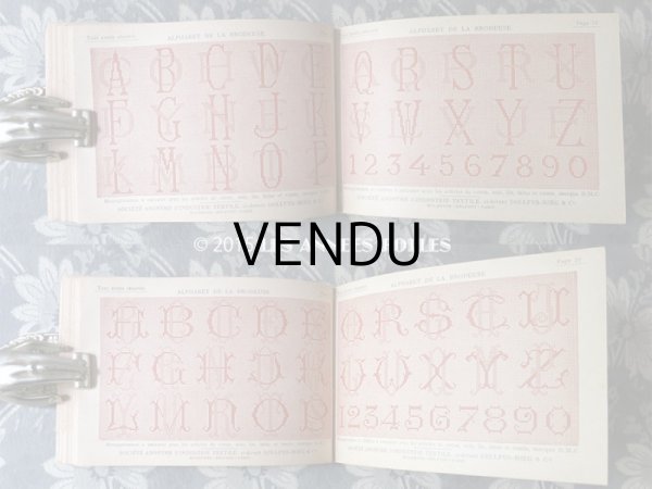 画像9: 19世紀末 アンティーク DMC 刺繍図案帳 ALPHABET DE LA BRODEUSE  ファーストエディション (9)