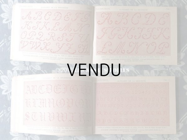 画像5: 19世紀末 アンティーク DMC 刺繍図案帳 ALPHABET DE LA BRODEUSE  ファーストエディション (5)