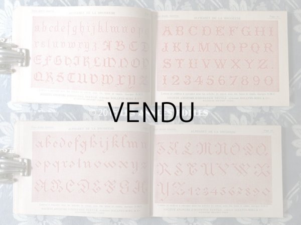 画像6: 19世紀末 アンティーク DMC 刺繍図案帳 ALPHABET DE LA BRODEUSE  ファーストエディション (6)