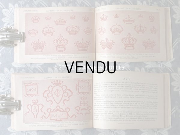 画像10: 19世紀末 アンティーク DMC 刺繍図案帳 ALPHABET DE LA BRODEUSE  ファーストエディション (10)