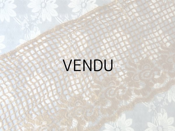 画像6: 1920年代 アンティーク 幅広レース 花模様 アールデコ 0.92m (6)