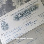 画像: 1922年 アンティーク パフュームリーの納品書  - MONPELAS PARIS -