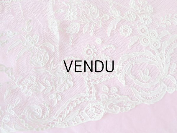 画像15: 19世紀 アンティーク 付け袖 アランソンレース DENTELLE POINT D'ALENCON ニードルレース (15)