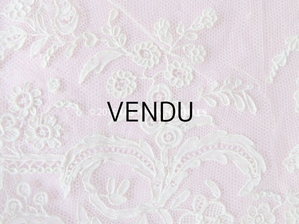 画像13: 19世紀 アンティーク 付け袖 アランソンレース DENTELLE POINT D'ALENCON ニードルレース (13)