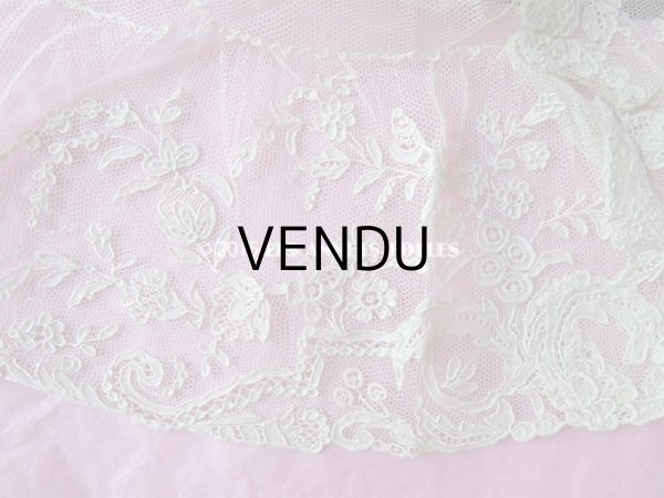 画像14: 19世紀 アンティーク 付け袖 アランソンレース DENTELLE POINT D'ALENCON ニードルレース (14)