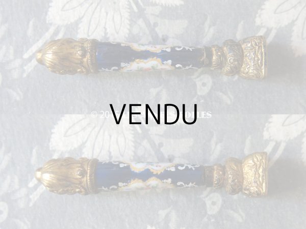 画像3: 19世紀 ナポレオン3世 アンティーク シーリングスタンプ 薔薇模様 エナメル加工 (3)