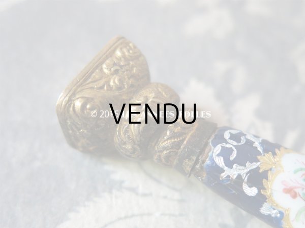 画像5: 19世紀 ナポレオン3世 アンティーク シーリングスタンプ 薔薇模様 エナメル加工 (5)