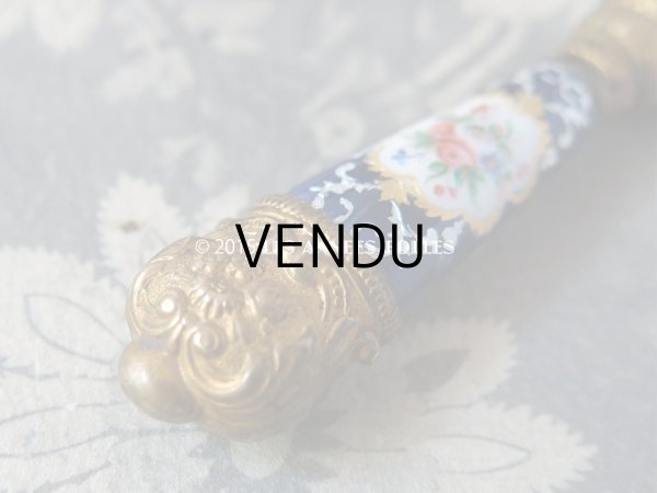 画像7: 19世紀 ナポレオン3世 アンティーク シーリングスタンプ 薔薇模様 エナメル加工 (7)