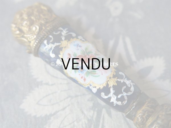 画像9: 19世紀 ナポレオン3世 アンティーク シーリングスタンプ 薔薇模様 エナメル加工 (9)