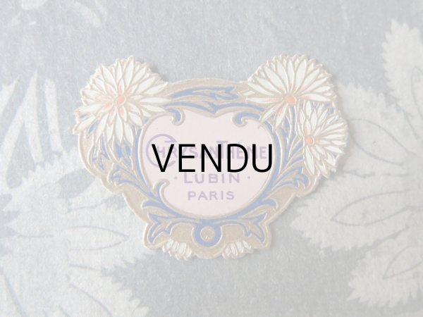 画像1: アンティーク 菊のパフュームラベル CHRYSANTHEME - LUBIN PARIS - (1)