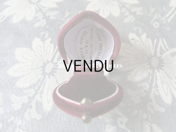 画像8: 19世紀 アンティーク ベルベット ジュエリーボックス モノグラム【J.L】 リング用 ボルドー (8)