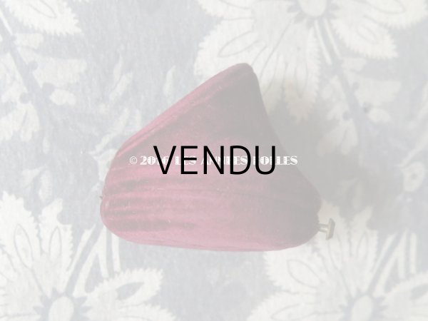 画像6: 19世紀 アンティーク ベルベット ジュエリーボックス モノグラム【J.L】 リング用 ボルドー (6)