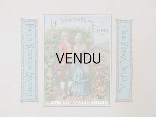 画像1: アンティーク ソープラベル LE LANGAGES DES FLEURS SAVON FIN - VICTOR VAISSIER - (1)