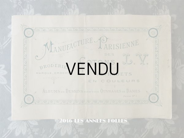 画像1: アンティーク アルファベットの刺繍図案帳 ALPHABETS EN COULEURS BROCERIE MARQUE,CROCHET - MANUFACTURE PARISIENNE DES COTONS L.V. - (1)