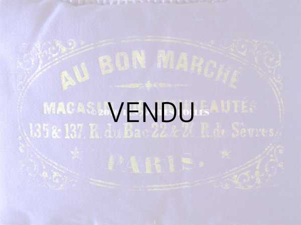 画像5: 19世紀末 アンティーク  シルク製 クッション ボンマルシェ MAGASIN DE NOUVEAUTES - AU BON MARCHE PARIS - (5)