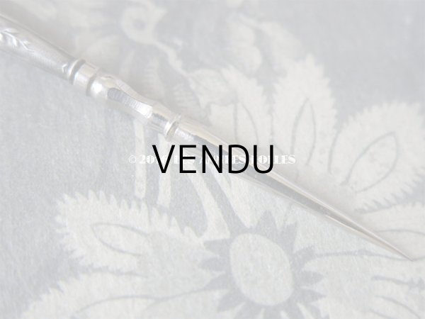 画像4: アンティーク シルバー製 薔薇 目打ち  裁縫道具 (4)