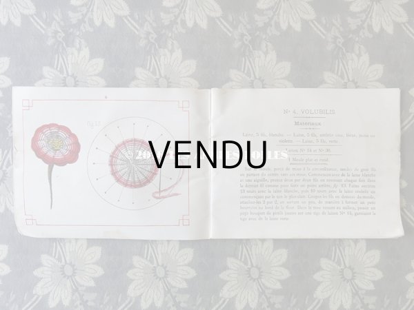 画像5: 19世紀末 アンティーク 毛糸で作る花のモチーフ 図案帳 MODELES DE FLEURS EN LAINE AVEC EXPLICATIONS DE A.ROUYER, EDITEUR, PARIS (5)