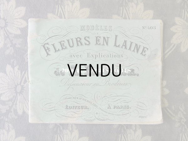 画像2: 19世紀末 アンティーク 毛糸で作る花のモチーフ 図案帳 MODELES DE FLEURS EN LAINE AVEC EXPLICATIONS DE A.ROUYER, EDITEUR, PARIS (2)