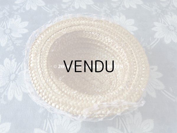 画像6: アンティーク ドール用 ストローハット ピンクの薔薇のコサージュ (6)