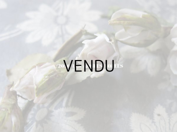 画像6: 1900年代 アンティーク 薔薇のヘッドリース コサージュ セラミック製 (6)