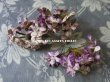 画像3: 19世紀末 アンティーク  シルク製ベルベット 紫の花のコサージュ (3)