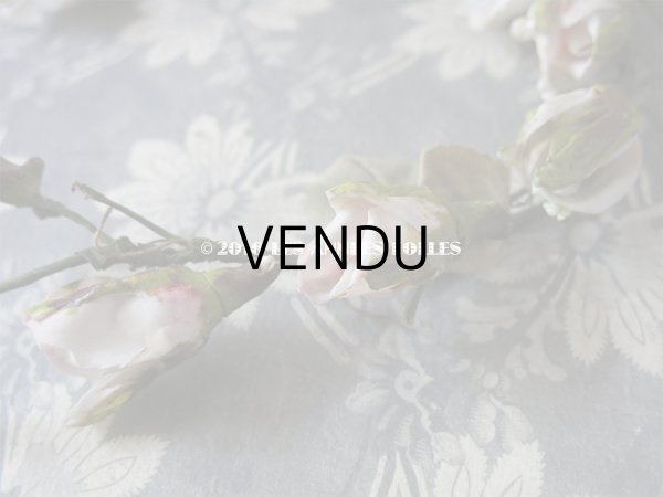 画像7: 1900年代 アンティーク 薔薇のヘッドリース コサージュ セラミック製 (7)