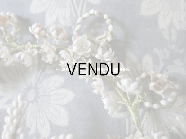 画像10: 19世紀末 アンティーク ワックスフラワーのヘッドリース ＆ ブーケ (10)