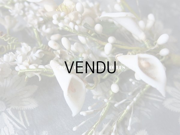 画像6: 19世紀末 アンティーク ワックスフラワーのヘッドリース ＆ ブーケ (6)