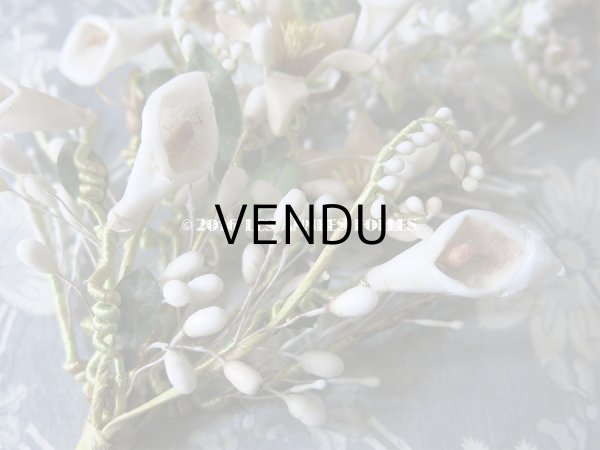 画像5: 19世紀末 アンティーク ワックスフラワーのヘッドリース ＆ ブーケ (5)