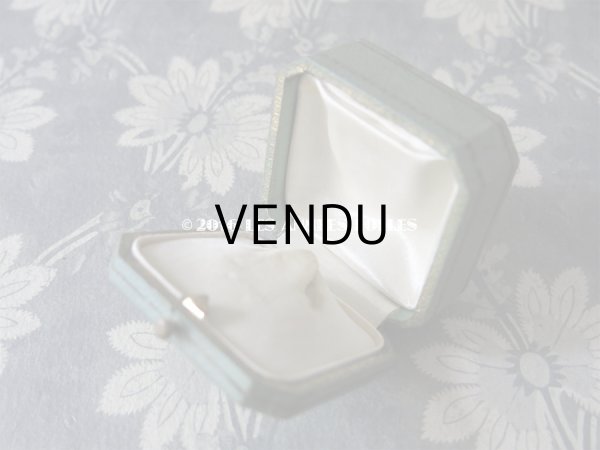 画像7: アンティーク ジュエリーボックス スモーキーブルーグリーン (7)