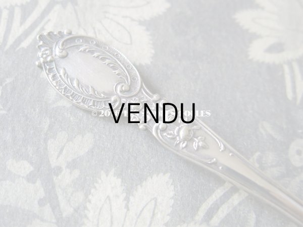 画像3: 19世紀末 アンティーク シュガースプーン 薔薇模様  (3)