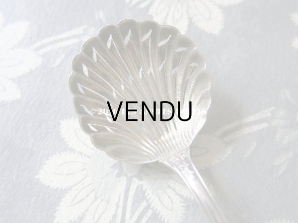 画像5: 19世紀末 アンティーク シュガースプーン 薔薇模様  (5)