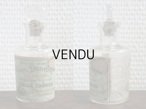 画像3: アンティーク パフュームボトル ELIXIR DENTIFRICE BALSAMIQUE - GELLE FRERES PARIS - (3)