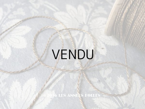 画像1: 19世紀末 アンティーク メタル製 コード 編み紐 (1)