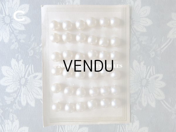 画像7: アンティーク ガラス製 ボタン パール加工  パールボタン 12.5mm  36ピース (7)