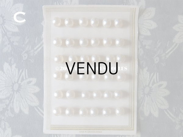 画像8: アンティーク ガラス製 ボタン パール加工  パールボタン 11mm  36ピース (8)