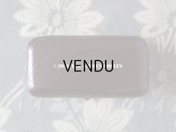 画像5: 19世紀末 アンティーク ジュエリーボックス 本革 モノグラム【 A.D.】 ボルドー (5)