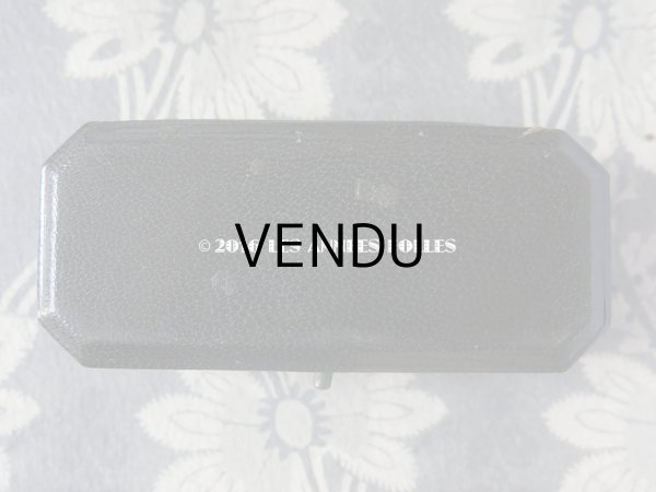 画像7: 19世紀末 アンティーク 金彩入り ジュエリーボックス 本革 モノグラム【 O.K 】 B.NOURY JOAILLIER PARIS (7)