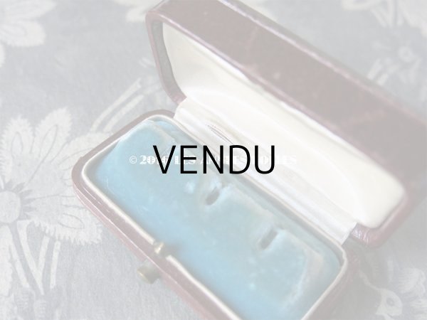 画像4: 19世紀末 アンティーク ジュエリーボックス 本革 モノグラム【 A.D.】 ボルドー (4)