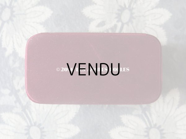 画像4: 19世紀末 アンティーク ジュエリーボックス ボルドー色 シルクサテン地 (4)