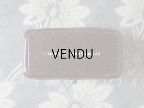 画像6: 19世紀末 アンティーク ジュエリーボックス 本革 モノグラム【 A.D.】 ボルドー (6)