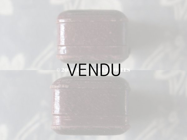 画像8: 19世紀末 アンティーク ジュエリーボックス 本革 モノグラム【 A.D.】 ボルドー (8)