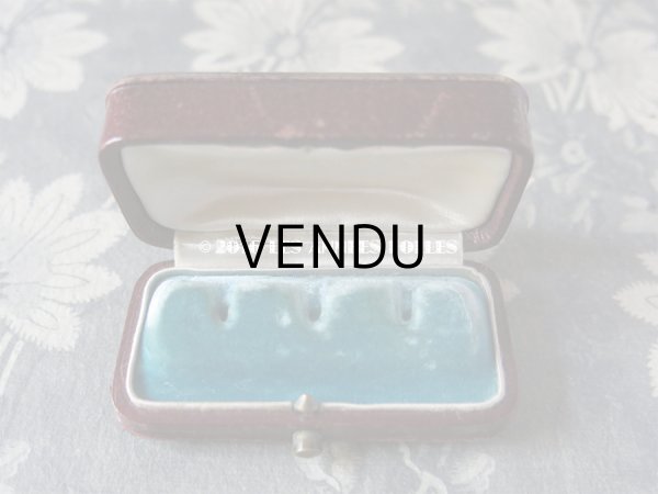 画像3: 19世紀末 アンティーク ジュエリーボックス 本革 モノグラム【 A.D.】 ボルドー (3)