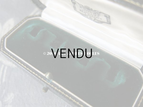 画像5: 19世紀末 アンティーク 金彩入り ジュエリーボックス 本革 モノグラム【 O.K 】 B.NOURY JOAILLIER PARIS (5)