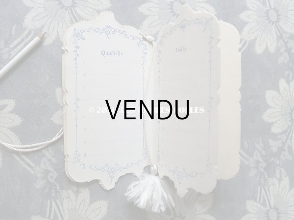 画像7: 1900年代 アンティーク 舞踏会の手帳 ペンシル付 CARNET DE BAL カルネ・ド・バル (7)