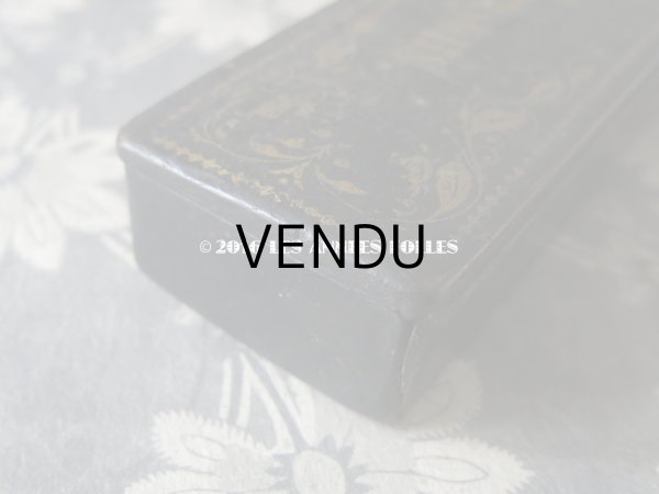 画像6: 19世紀 アンティーク ペンケース パピエマシェ PLUMES & CRAYONS (6)